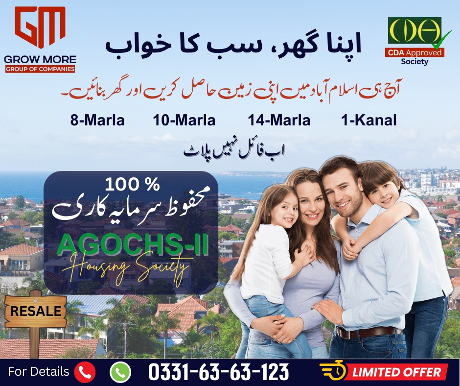 8-Marla, 10-Marla, 14-Marla, and 1-Kanal Residential Plots.